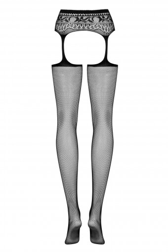 obsessive s307 garter stockings black back