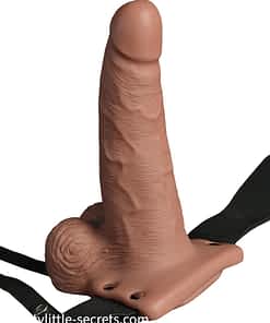 Pipedream Fetish Fantasy 6" Hollow Rechargeable Strap-On with Balls
