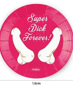 Super Dick Forever Bachelorette Paper Plates 4