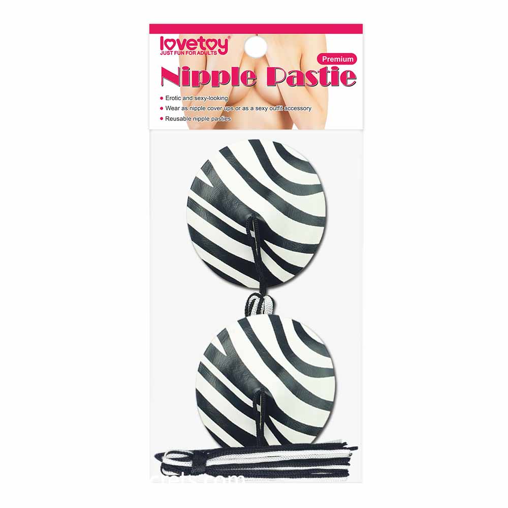 Reusable Zebra Round Tassel Nipple Pasties