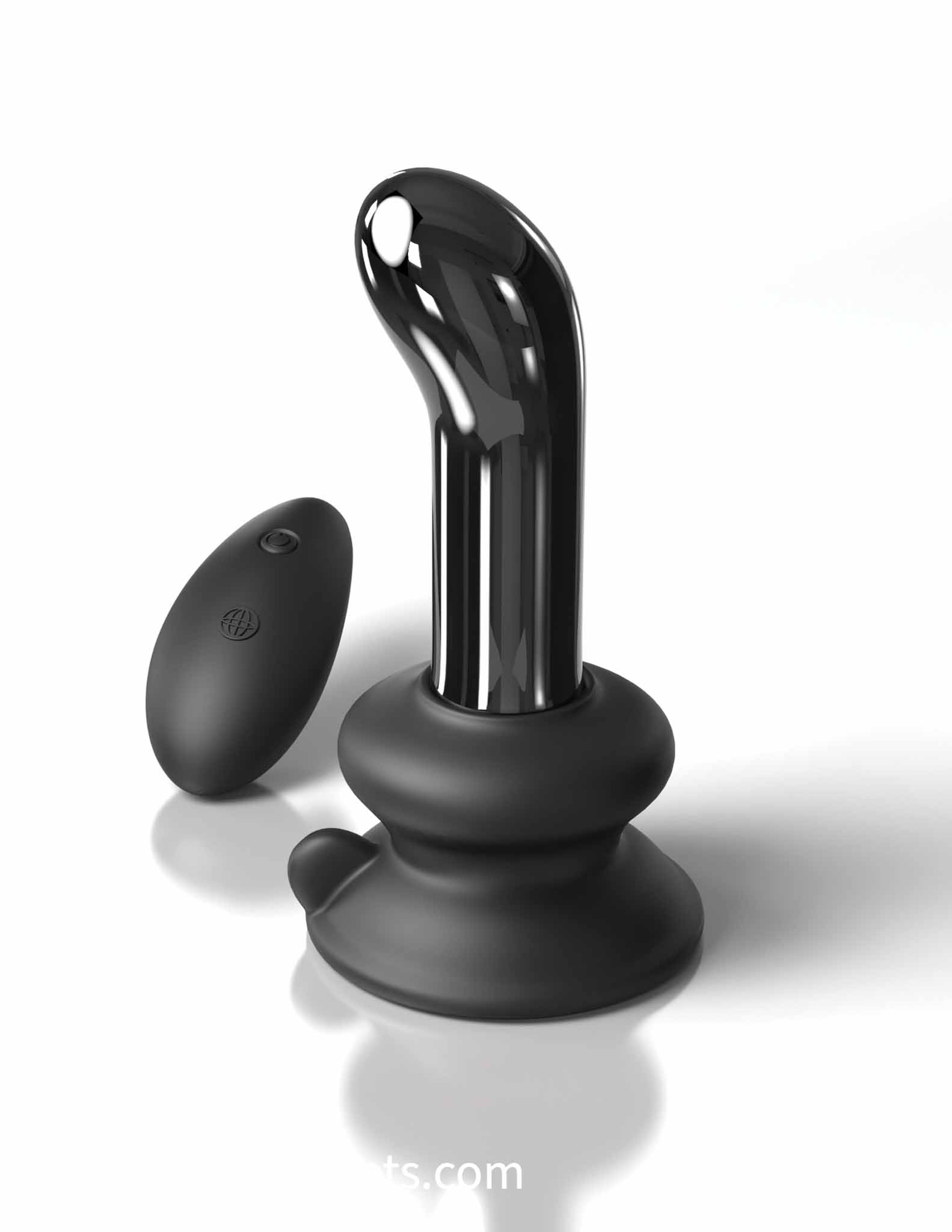 Pipedream Glass Anal Massager Icicles No. 84 Wireless Suction-Base
